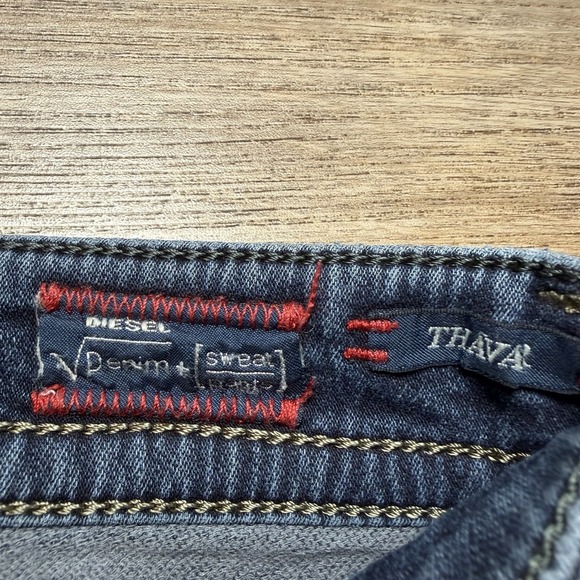 Diesel Jogg Jeans Men 30x32 Blue Thavar-NE Slim Skinny Stretch Distressed 0842W - Picture 7 of 15